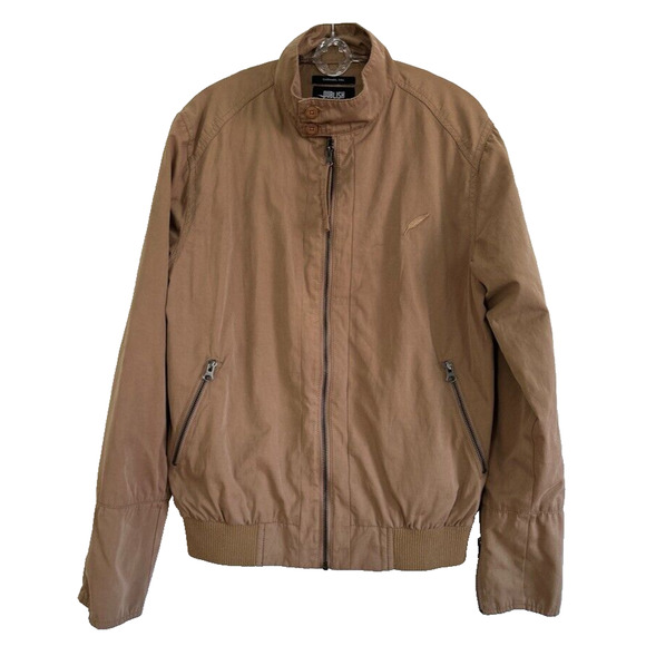 Publish Brand Casual Bomber Jacket Tan  Men's Sz. Medium Stand Up Collar - Picture 7 of 7